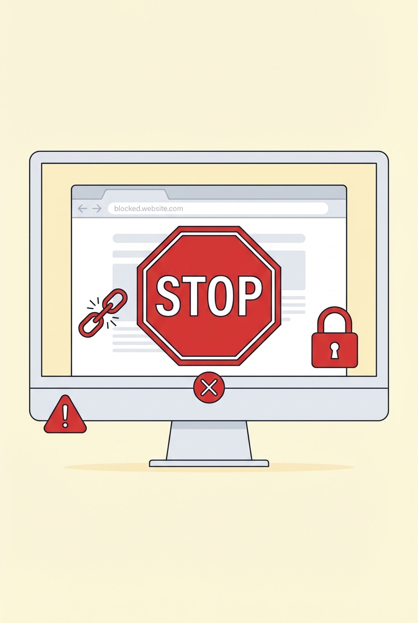 Internet restrictions illustration