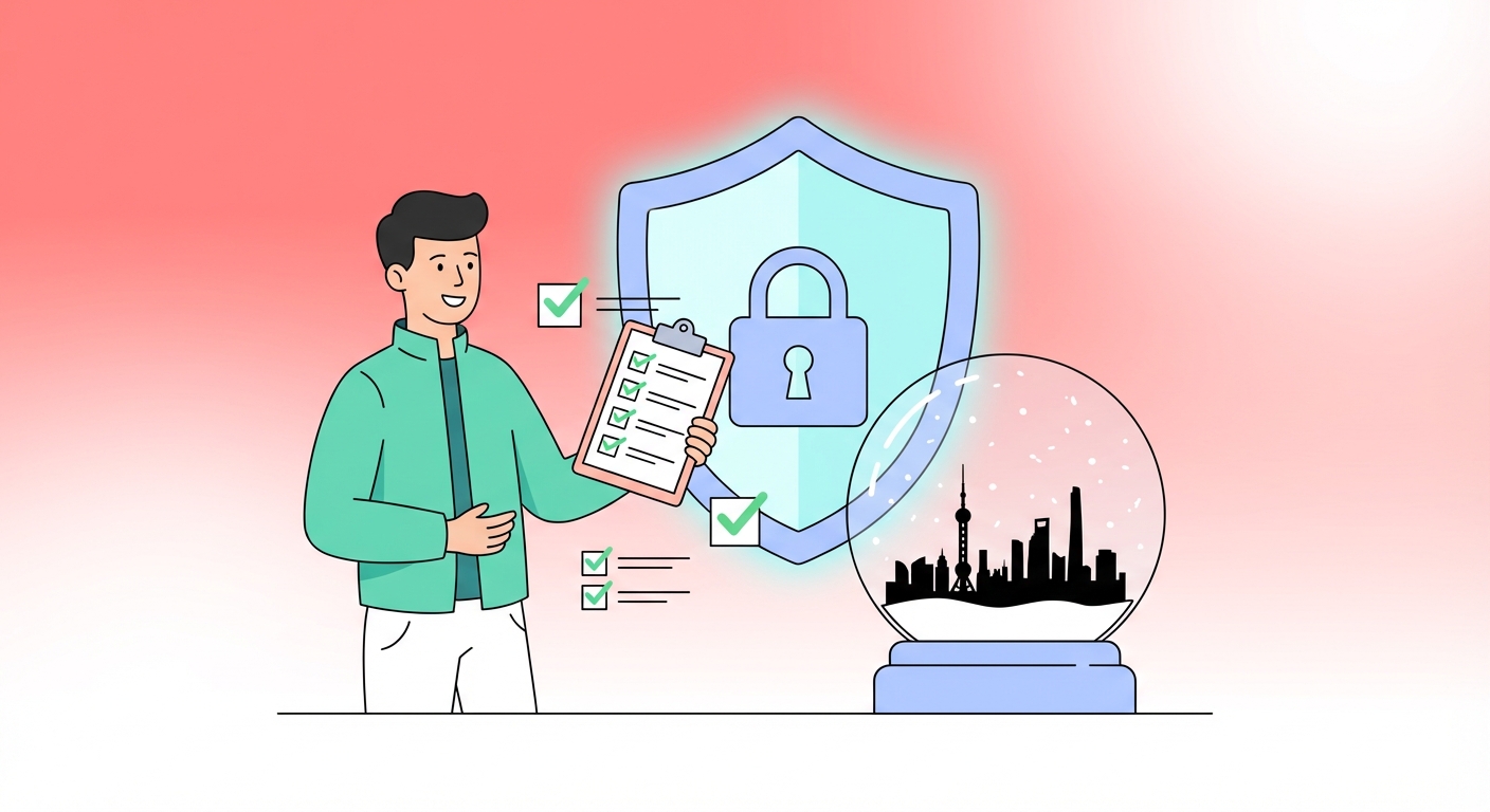 VPN China pre-travel checklist illustration