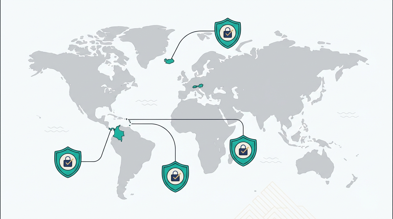 VPN jurisdiction world map