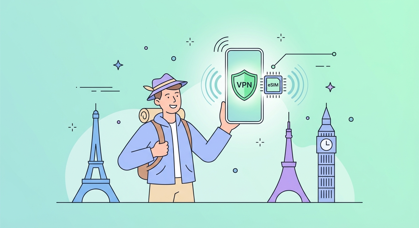 eSIM and VPN — perfect travel combo
