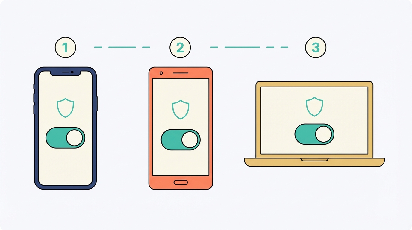 Enable VPN kill switch on iPhone, Android, desktop