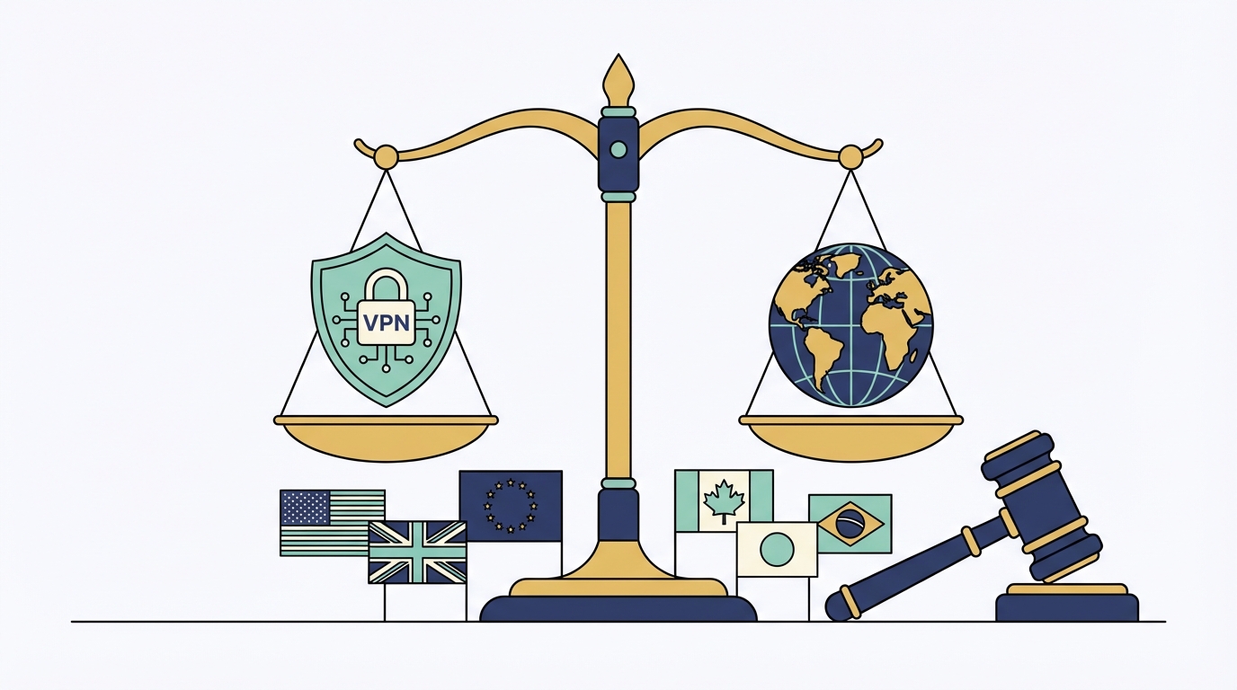 VPN legality scales of justice