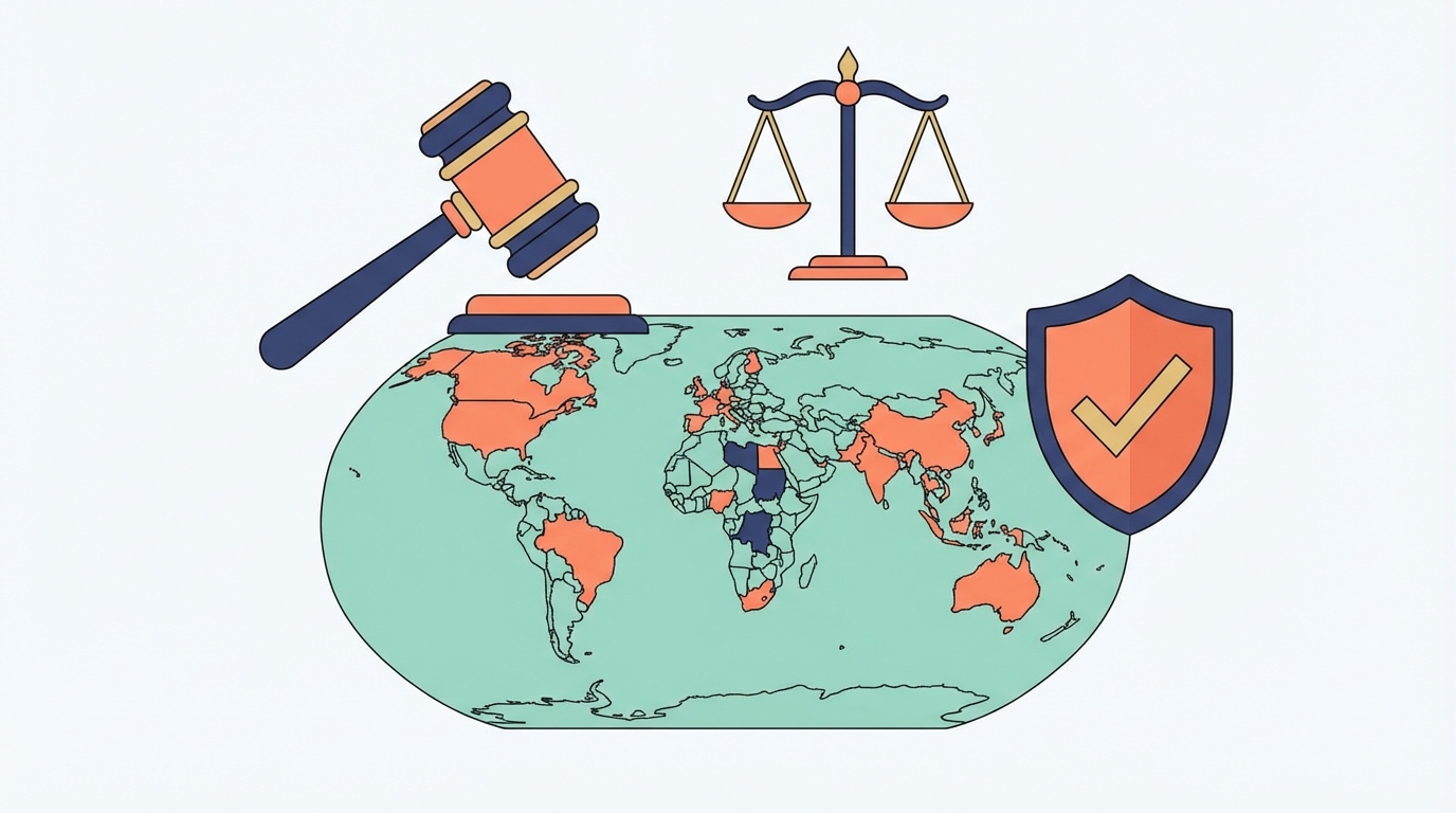 VPN legality world map